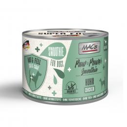 Sparpaket MAC's Dog Paw Power Smoothie 6 x 185 g - Plus Huhn - Haut & Fell