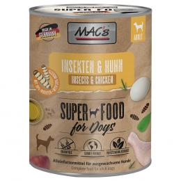 Sparpaket MAC's Nassfutter für Hunde mit Insekten 24 x 750 g - Insekten & Huhn