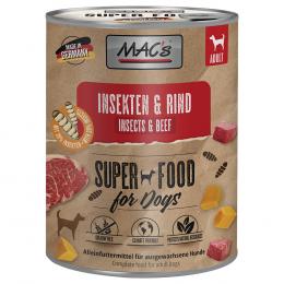 Sparpaket MAC's Nassfutter für Hunde mit Insekten 24 x 750 g - Insekten & Rind