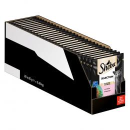 Sparpaket Megapack Sheba Varietäten Frischebeutel 56 x 85 g - Selection in Sauce mit Lachs