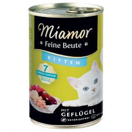 Sparpaket Miamor Feine Beute Kitten 12 x 400 g - Geflügel