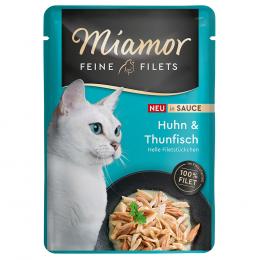 Sparpaket Miamor Feine Filets in Soße 24 x 100 g - Huhn & Thunfisch