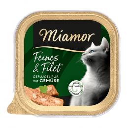 Sparpaket Miamor Feines & Filet 32 x 100 g - Geflügel Pur & Gemüse