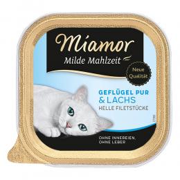Sparpaket Miamor Milde Mahlzeit 24 x 100 g - Geflügel Pur & Lachs