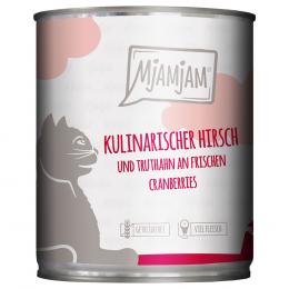 Sparpaket MjAMjAM 24 x 800 g  - kulinarischer Hirsch und Truthahn an frischen Cranberries