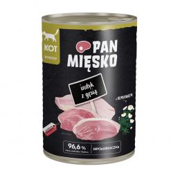 Sparpaket Pan Mięsko Cat 24 x 400 g - Truthahn mit Gans
