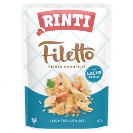 Sparpaket RINTI Filetto Pouch in Jelly 48 x 100 g - Huhn mit Lachs