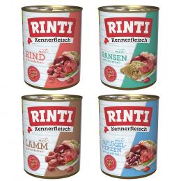 Sparpaket RINTI Kennerfleisch 24 x 800g - Mixpaket 1: 4 Sorten