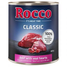 Angebot für Sparpaket Rocco Classic 24 x 800g - Rind mit Kalbsherzen - Kategorie Hund / Hundefutter nass / Rocco / Rocco Classic.  Lieferzeit: 1-2 Tage -  jetzt kaufen.
