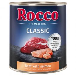Sparpaket Rocco Classic Nassfutter 24 x 800g - Rind mit Lachs
