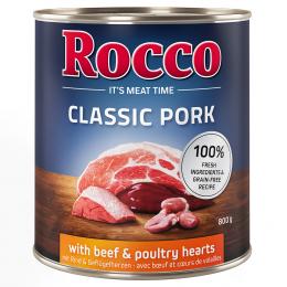Sparpaket Rocco Classic Pork 12 x 800 g Rind & Geflügelherzen