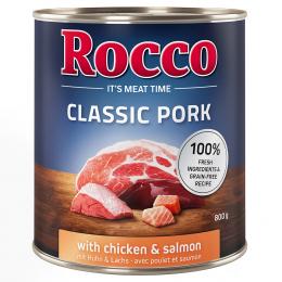 Sparpaket Rocco Classic Pork 24 x 800g Huhn & Lachs