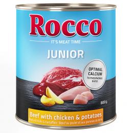 Sparpaket Rocco Junior 12 x 800 g - Rind mit Huhn & Kartoffeln