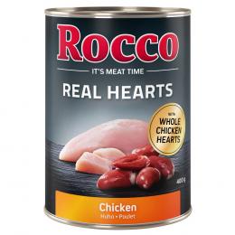 Sparpaket Rocco Real Hearts 24 x 400 / 800 g - 24 x 400 g: Huhn