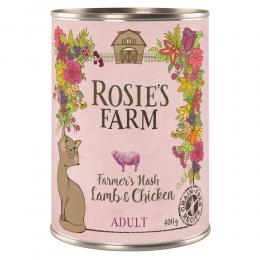 Sparpaket Rosie's Farm Adult 12 x 400 g - Lachs & Huhn mit Garnelen