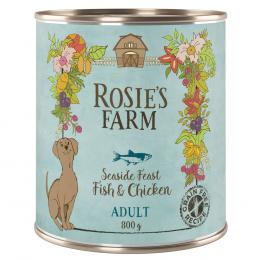 Sparpaket Rosie's Farm Adult 24 x 800 g  - Fisch & Huhn