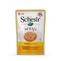 Sparpaket Schesir Cat Soup 12 x 85 g  - Huhn mit Kürbis