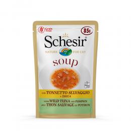 Sparpaket Schesir Cat Soup 12 x 85 g  - Wilder Thunfisch & Kürbis