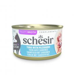 Sparpaket Schesir Complements in Brühe 24 x 70 g - Thunfisch mit Sardinen
