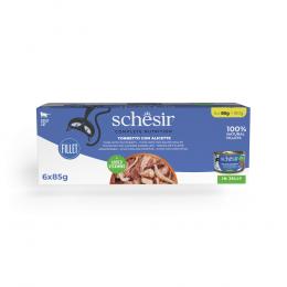 Sparpaket Schesir Complete Nutrition Filet in Gelee 24 x 85 g - Thunfisch mit Weißfisch