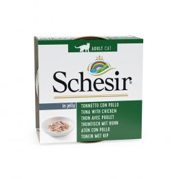 Sparpaket Schesir in Gelee 24 x 85 g - Thunfisch mit Hühnerfilet