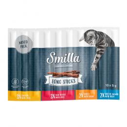 Sparpaket Smilla Long Sticks 30 x 5 g - Mixpaket 1  (Huhn & Ente, Truthahn & Hase, Lachs & Forelle, Rind & Leber)