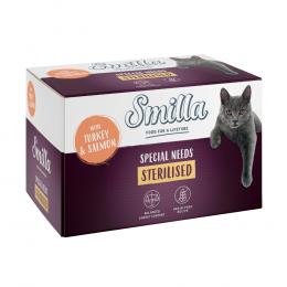 Sparpaket Smilla Schale Sterilised 24 x 100 g - Pute mit Lachs
