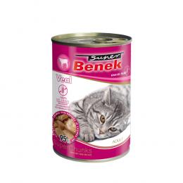 Sparpaket Super Benek Getreidefrei Chunks 20 x 415 g - Kalb in Sauce