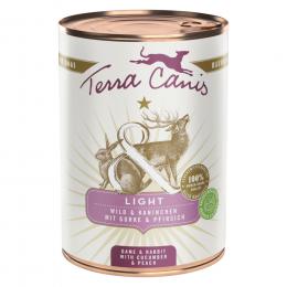 Sparpaket Terra Canis Light 12 x 400 g - Wild & Kaninchen mit Gurke und Pfirsich