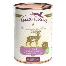 Sparpaket Terra Canis Light 12 x 400 g - Wild mit Gurke, Pfirsich und Löwenzahn