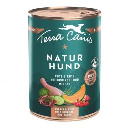 Sparpaket Terra Canis Naturhund 12 x 400 g - Pute & Ente mit Brokkoli & Melone