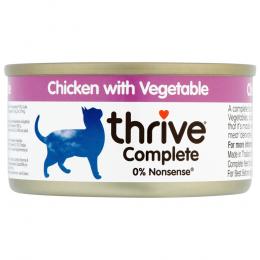 Angebot für Sparpaket Thrive Complete 24 x 75 g - Huhn mit Gemüse - Kategorie Katze / Katzenfutter nass / Thrive Complete / -.  Lieferzeit: 1-2 Tage -  jetzt kaufen.