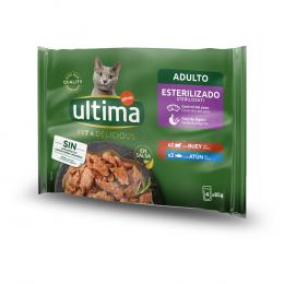 Sparpaket Ultima Cat Sterilized 96 x 85 g - Rind und Thunfisch