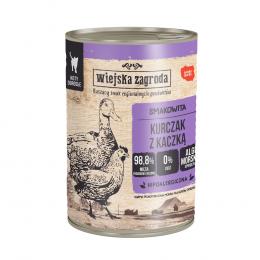 Sparpaket Wiejska Zagroda Cat 24 x 400 g - Huhn mit Ente