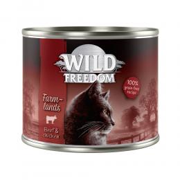 Sparpaket Wild Freedom Adult 12 x 200 g - Farmlands - Rind & Huhn