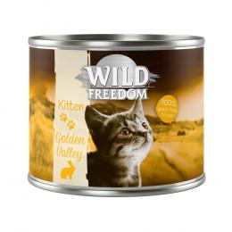 Sparpaket Wild Freedom Kitten 12 x 200 g - Golden Valley - Kaninchen & Huhn
