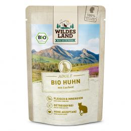 Sparpaket Wildes Land Bio 24 x 85 g - Bio-Huhn PUR mit Lachsöl