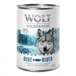 Sparpaket Wolf of Wilderness Adult 24 x 400 g / 800 g - Monoprotein Rezeptur 24 x 400 g: Blue River - Fisch