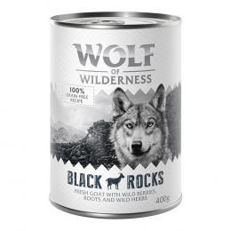 Sparpaket Wolf of Wilderness Adult - Single Meat 24 x 400 g / 800 g 24 x 400 g: Black Rocks - Ziege