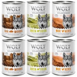 Sparpaket Wolf of Wilderness Adult - Single Meat 24 x 400 g / 800 g 24 x 400 g: Mix: Ente, Lamm, Wildschwein