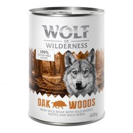 Sparpaket Wolf of Wilderness Adult - Single Meat 24 x 400 g / 800 g 24 x 400 g: Oak Woods - Wildschwein