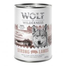 Sparpaket Wolf of Wilderness Adult - Single Meat 24 x 400 g / 800 g 24 x 400 g: Strong Lands - Schwein