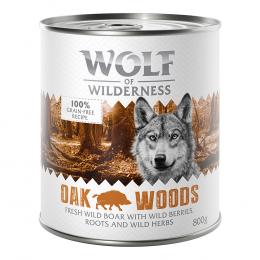 Sparpaket Wolf of Wilderness Adult - Single Meat 24 x 400 g / 800 g 24 x 800 g: Oak Woods - Wildschwein