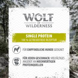 Sparpaket Wolf of Wilderness MINI Adult 24 x 150 g - Schale Single Protein - Wide Acres - Huhn