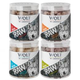 Sparpaket Wolf of Wilderness - RAW Snacks (gefriergetrocknet) - Mix: Rind, Huhn, Ente, Lamm (300 g)