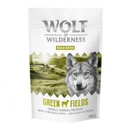 Sparpaket Wolf of Wilderness Snack - Wild Bites 3 x 180 g - Green Fields - Lamm (Monoprotein)