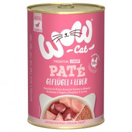 Sparpaket WOW Cat Junior 12 x 400 g - Geflügel & Leber