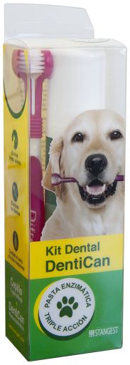 Stangest Dentican Dental Kit Mit Zahnbürste Und Zahnpasta Für Hunde