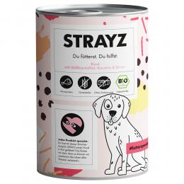 Angebot für STRAYZ BIO 6 x 400 g - Bio-Rind mit Bio-Süßkartoffel, Bio-Karotte & Bio-Birne - Kategorie Hund / Hundefutter nass / STRAYZ / -.  Lieferzeit: 1-2 Tage -  jetzt kaufen.