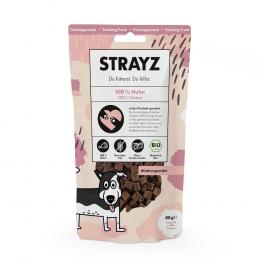 STRAYZ BIO Trainingssnack - Sparpaket: 4 x 80 g (Bio-Huhn)